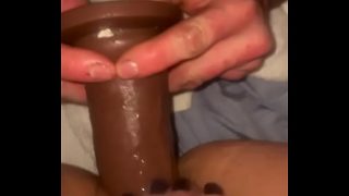 Horny Wife taking all the black cock in her juicy pussie